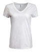 Threadfast Apparel Ladies' Liquid Jersey V-Neck T-Shirt LIQUID WHITE OFFront