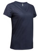 Threadfast Apparel Ladies' Liquid Jersey V-Neck T-Shirt LIQUID NAVY OFQrt