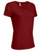 Threadfast Apparel Ladies' Liquid Jersey V-Neck T-Shirt LIQUID CARDINAL OFQrt