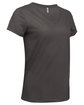 Threadfast Apparel Ladies' Liquid Jersey V-Neck T-Shirt LIQUID COAL OFQrt