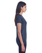 Threadfast Apparel Ladies' Liquid Jersey V-Neck T-Shirt LIQUID NAVY ModelSide