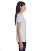 Threadfast Apparel Ladies' Liquid Jersey V-Neck T-Shirt LIQUID SILVER ModelSide