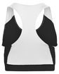 Augusta Sportswear Ladies' All Sport Sports Bra black/ white ModelBack
