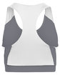 Augusta Sportswear Ladies' All Sport Sports Bra graphite/ white ModelBack