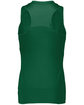 Augusta Sportswear Girls Crossover Sleeveless T-Shirt dark green/ wht ModelBack