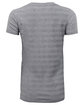 Threadfast Apparel Ladies' Invisible Stripe V-Neck T-Shirt hth gry inv strp OFBack