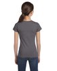 LAT Girls' Fine Jersey T-Shirt charcoal ModelBack