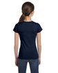 LAT Girls' Fine Jersey T-Shirt navy ModelBack