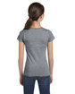 LAT Girls' Fine Jersey T-Shirt granite heather ModelBack