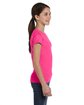 LAT Girls' Fine Jersey T-Shirt hot pink ModelSide