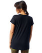 Alternative Ladies' Slinky-Jersey V-Neck T-Shirt black ModelBack