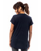 Alternative Ladies' Slinky-Jersey V-Neck T-Shirt navy ModelBack
