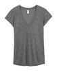 Alternative Ladies' Slinky-Jersey V-Neck T-Shirt ash heather FlatFront