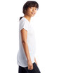 Alternative Ladies' Slinky-Jersey V-Neck T-Shirt white ModelSide