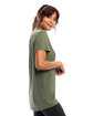 Alternative Ladies' Slinky-Jersey V-Neck T-Shirt army green ModelSide