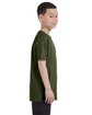 Jerzees Youth DRI-POWER® ACTIVE T-Shirt MILITARY GREEN ModelSide