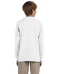 Jerzees Youth DRI-POWER ACTIVE Long-Sleeve T-Shirt white ModelBack