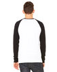 Bella + Canvas Men's Jersey Long-Sleeve Baseball T-Shirt white/ black ModelBack