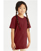 Bella + Canvas Youth Jersey T-Shirt cardinal ModelSide