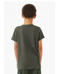 Bella + Canvas Youth CVC Jersey T-Shirt hthr miltary grn ModelBack