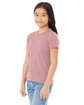 Bella + Canvas Youth CVC Jersey T-Shirt HEATHER ORCHID ModelQrt