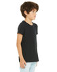 Bella + Canvas Youth CVC Jersey T-Shirt black heather ModelSide