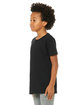 Bella + Canvas Youth CVC Jersey T-Shirt solid blk blend ModelSide