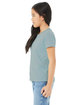 Bella + Canvas Youth CVC Jersey T-Shirt hthr blue lagoon ModelSide