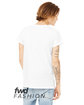 Bella + Canvas FWD Fashion Unisex Jersey Rolled Cuff T-Shirt WHITE ModelBack