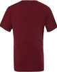 Bella + Canvas Unisex Jersey Short-Sleeve V-Neck T-Shirt MAROON FlatBack