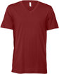 Bella + Canvas Unisex Jersey Short-Sleeve V-Neck T-Shirt CARDINAL FlatFront