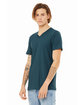 Bella + Canvas Unisex Jersey Short-Sleeve V-Neck T-Shirt deep teal ModelQrt