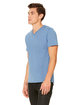 Bella + Canvas Unisex Jersey Short-Sleeve V-Neck T-Shirt STEEL BLUE ModelSide
