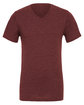 Bella + Canvas Unisex CVC Jersey V-Neck T-Shirt heather cardinal OFFront