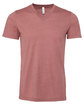 Bella + Canvas Unisex CVC Jersey V-Neck T-Shirt heather mauve OFFront
