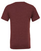 Bella + Canvas Unisex CVC Jersey V-Neck T-Shirt heather cardinal OFBack