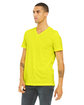 Bella + Canvas Unisex CVC Jersey V-Neck T-Shirt neon yellow ModelQrt