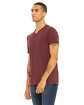 Bella + Canvas Unisex CVC Jersey V-Neck T-Shirt heather cardinal ModelQrt