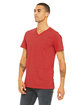 Bella + Canvas Unisex CVC Jersey V-Neck T-Shirt heather red ModelQrt