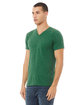 Bella + Canvas Unisex CVC Jersey V-Neck T-Shirt hthr grass green ModelQrt