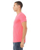 Bella + Canvas Unisex CVC Jersey V-Neck T-Shirt neon pink ModelSide