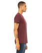 Bella + Canvas Unisex CVC Jersey V-Neck T-Shirt heather cardinal ModelSide
