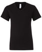 Bella + Canvas Youth Jersey Short-Sleeve V-Neck T-Shirt BLACK OFFront