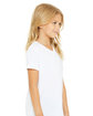Bella + Canvas Youth Jersey Short-Sleeve V-Neck T-Shirt WHITE ModelSide