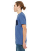 Bella + Canvas Men's Jersey Short-Sleeve Pocket T-Shirt hthr tr roy/ nvy ModelSide