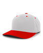 Pacific Headwear Cotton-Poly Cap silver/ red ModelQrt