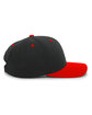 Pacific Headwear Cotton-Poly Cap black/ red ModelSide