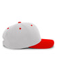 Pacific Headwear Cotton-Poly Cap silver/ red ModelSide