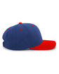 Pacific Headwear Cotton-Poly Cap royal/ red ModelSide