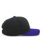 Pacific Headwear Cotton-Poly Cap black/ purple ModelSide